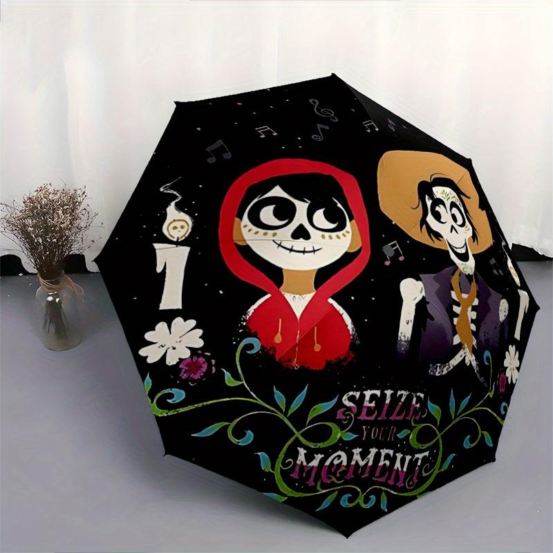 1pc Héctor & Miguel Design Automatic Opening and Closing Folding - A Good Choice for Gifts, Fashionable and Convenient Umbrella With Cute Ca