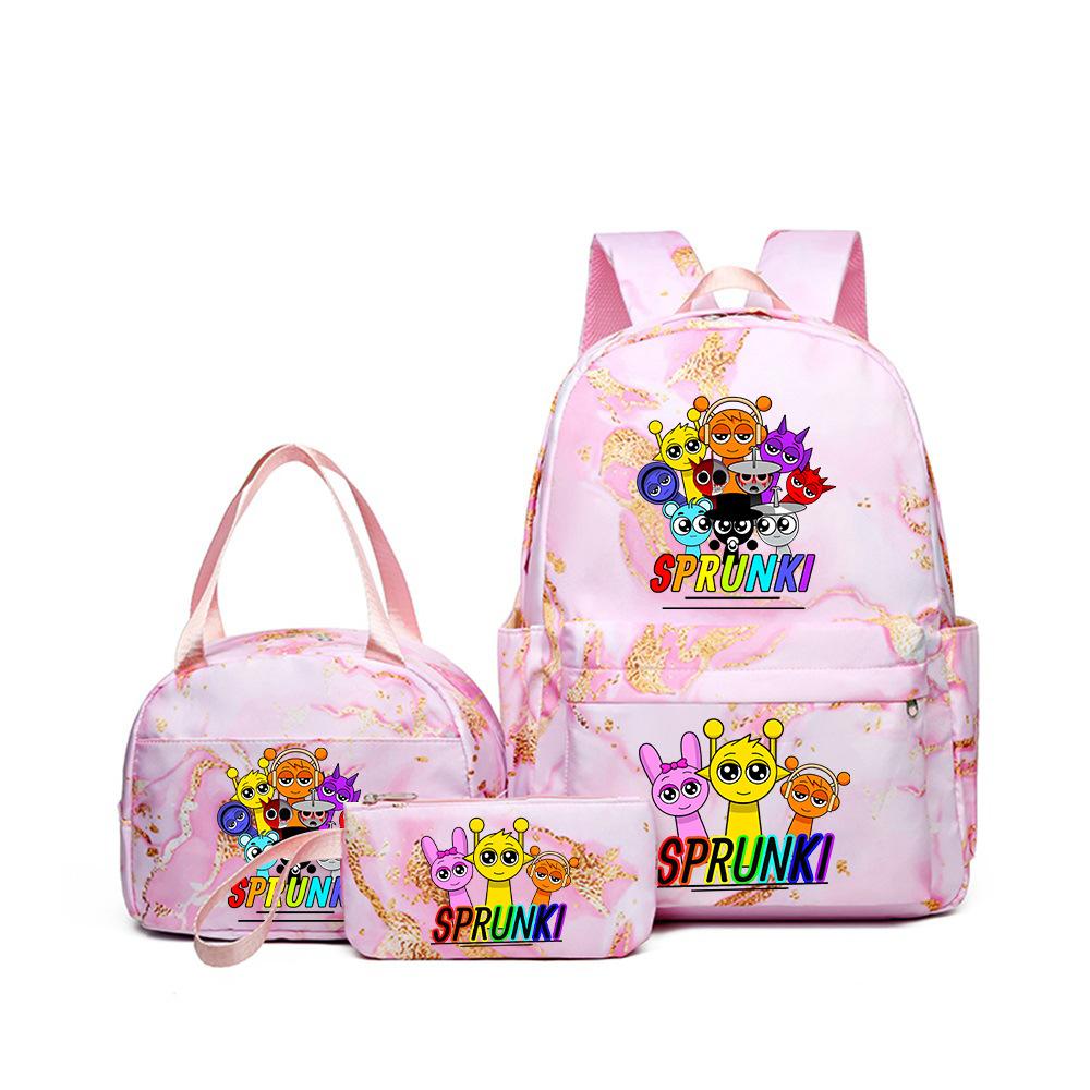 Rhythm Box Student School Bag Children's Backpack Backpack Three-piece Set