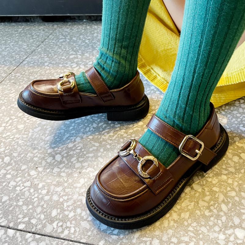New Girl Little Shoes Leather Girl Highgrade Korean Princess Shoes Platform Trend Casual Single Shoes