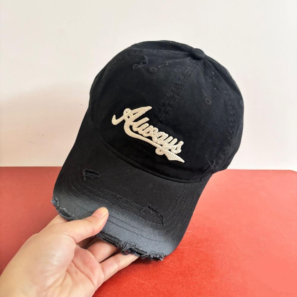 Retro Pink Baseball Cap Deeper Plus Size Women's Duckbill Cap Gradient Colors Letter Embroidery Sun Hat Spring Summer Unisex