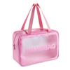 Waterproof Portable Transparent Makeup Bag - Large Capacity Travel Cosmetic Organizer for Women