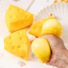 Simulation Cheese Shaped Squishy Toy Soft Elastic Slow Rising Stress Relief Fidget Toy for Kids Adults Home Office