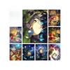 The Cartoon Animal Totoro Diamond Painting Japanese Anime 5D Diamond Embroidery Cross Stitch Handmade Art Gift Home Decor
