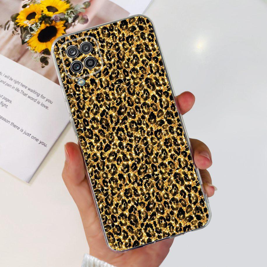 For Samsung Galaxy A12 Case Transparent Cover Fashion Flower Slim Soft TPU Phone Case For Samsung A12 SM-A125F M12 F12 A 12 Capa