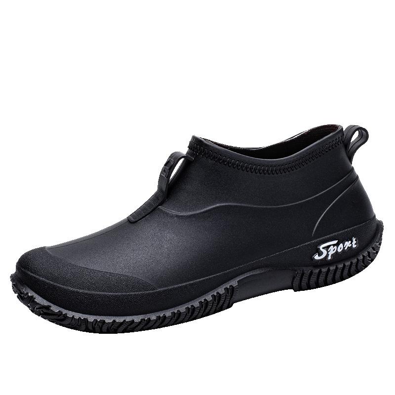 Herr Vattentäta Trädgårdsskor Halkfria Ankelregnskor Slip-on Gummi Kock Arbetsfotbeklädnad Utomhus Regnsko för Jordbruk