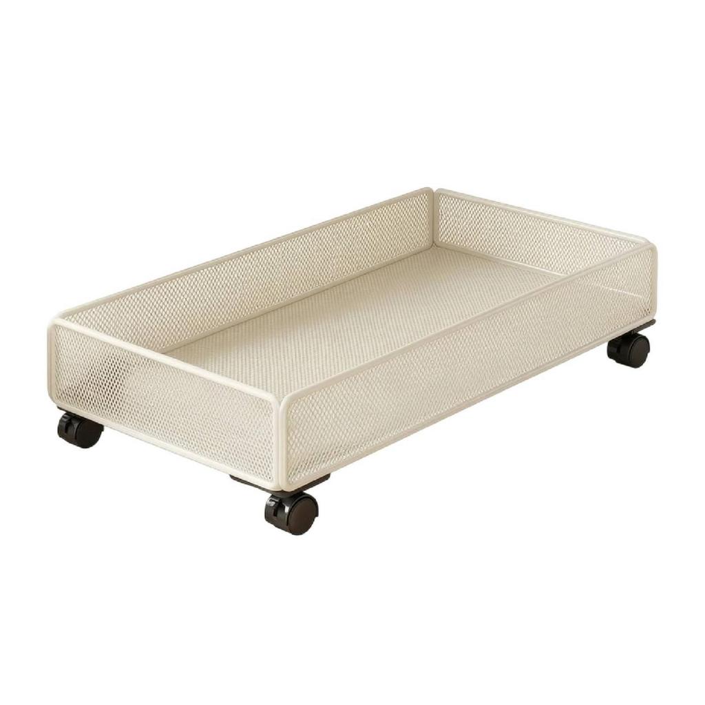 Smooth Under-Bed Storage with Wheels Breathable Mesh Basket Design, Sturdy,