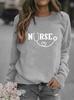 Women's Printed Round-Neck Hoodies