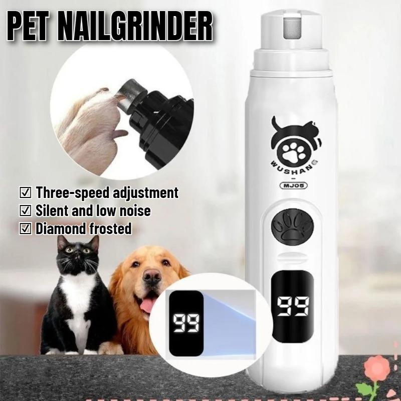 Neue USB-Aufladung Elektrische Hunde-Nagelschere LED-Licht Polierscheibe Hunde-Nagelschleifer Haustier-Nagelpflege Katzenpfotenpflege