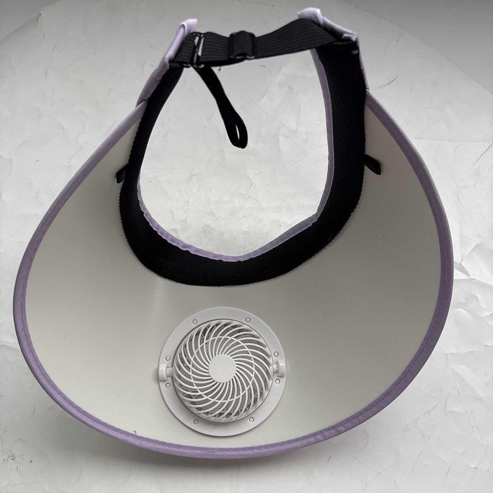 Breathable Sun Hat with Fan Wide Brim Beach Sunshade Hat Outdoor Visor Hat Mountain Climbing