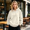 Felpa con cappuccio da donna a vestibilità larga con, Felpa sportiva colorata per sport e abbigliamento casual