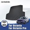 Коврик в багажник автомобиля для Skoda Octavia 2007- Для Octavia Pro -2025 Водонепроницаемый задний вкладыш в багажник Прочный нескользящий автомобильный аксессуар