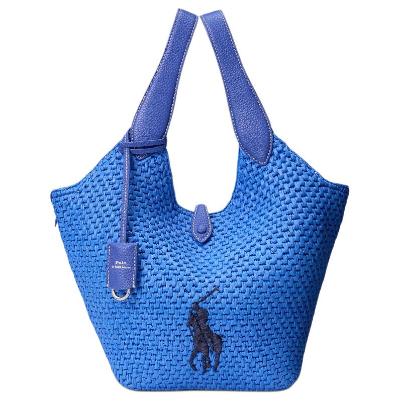 

Polo Ralph Lauren Polo Play Big Pony Iconic Horse Logo Embroidery Cellulosic Material And Cowhide Leather Tote Bag Women Tote Bag WAPOBAG0G620495 Basic Set (Bag+Dust Bag)