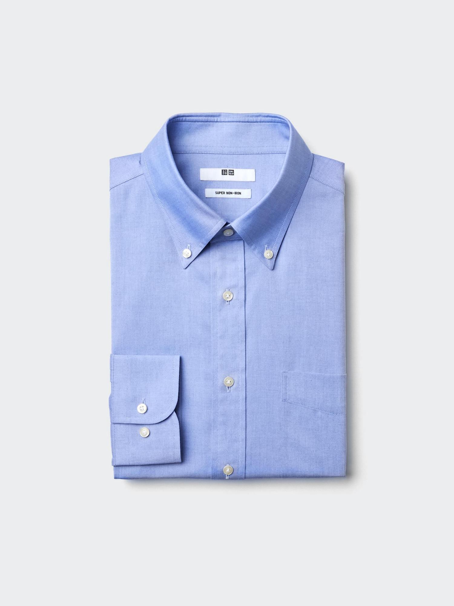 

Рубашка Uniqlo Super Non Iron с длинным рукавом и воротником на пуговицах 64 BLUE/MEN 3XL