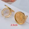 4 Stück Edelstahl Runder Ring Rohling Tablett Verstellbar Offener Fingerring Fassung 10-25mm Cabochon Basis Fassung für DIY Schmuckherstellung