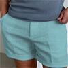 Men's Linen Oblique Pocket Solid Color Comfortable Breathable Sports Outdoor Daily Shorts