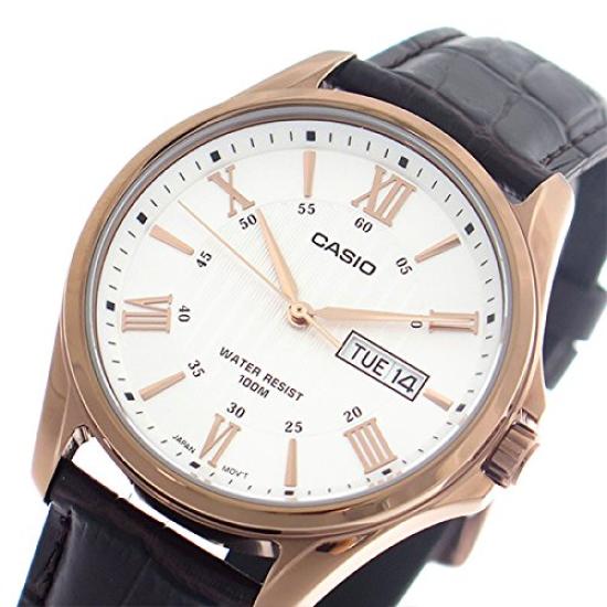 Casio CASIO Quartz Watch White Brown Import Men's MTP-1384L-7A Silver/Dark [Rare Model] [Imported] [wimp]