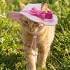 UV Protection Cat Fisherman Hat Adjustable Straps Cats Sun Cap Pet Sun Hat  Beach Activities