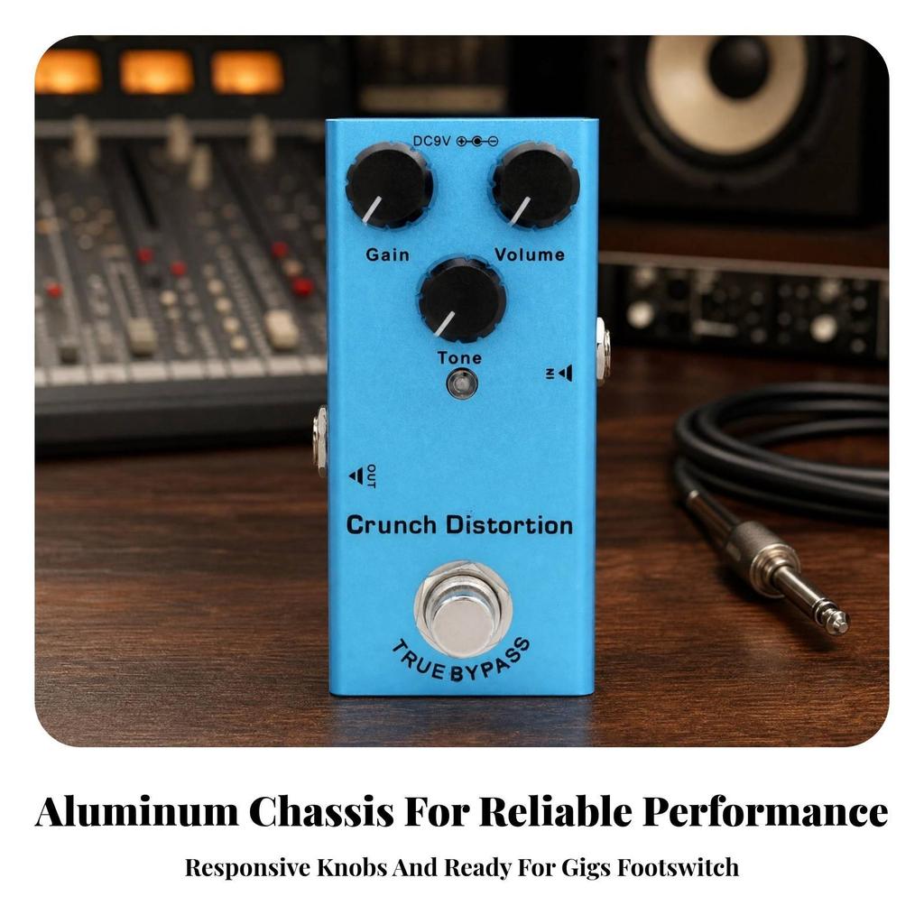 Compact Guitar Effects Pedal Metal Instrument Sturdy Accessory