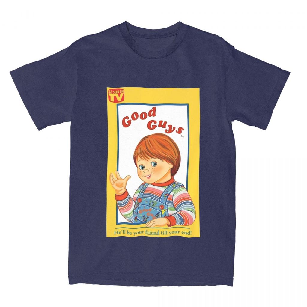 Good Guys Chucky Unisex Womens T Shirt Horror Movie Apparel Vintage Tees TShirts Cotton Classic Clothes