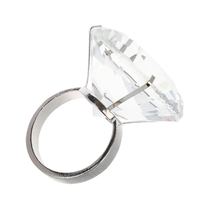 Dazzling Cubic Zirconia Fashion Rings Multipurpose Accessory Sparkling Dress Rings Suitable for Costumes Evening Gowns