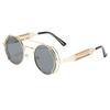Retro Round Punk Sunglasses Men Women Classic Round Steampunk Sun Glasses Male Vintage Summer Driving Shades
