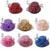 Hut Damen Sommer Großrand Netzhut Vintage Eugen Garn Blume Sonnenhut Outdoor Sonnenhut Strand Sonnenhut