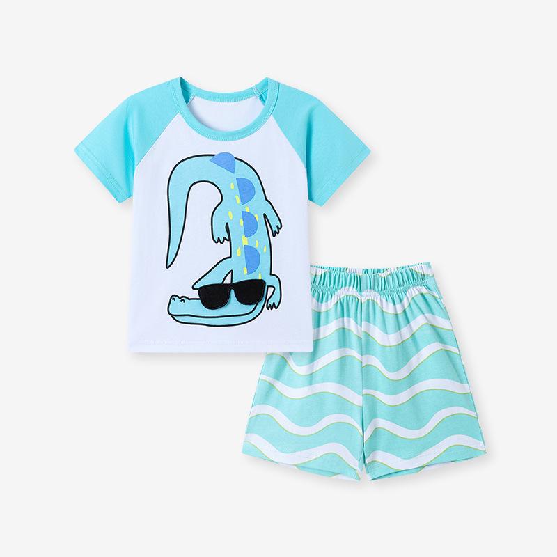 Little Maven Boys  Summer Short-Sleeve Two-Piece Set - European & American Style Casual Baby Clothing 7 Years (140 cm)