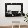 LED Mirror Cabinet In Black 90 X 31.5 X 62 Cm