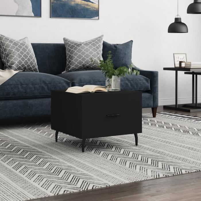 VidaXL Coffee Table Black 50x50x40 Cm Engineered Wood 829430