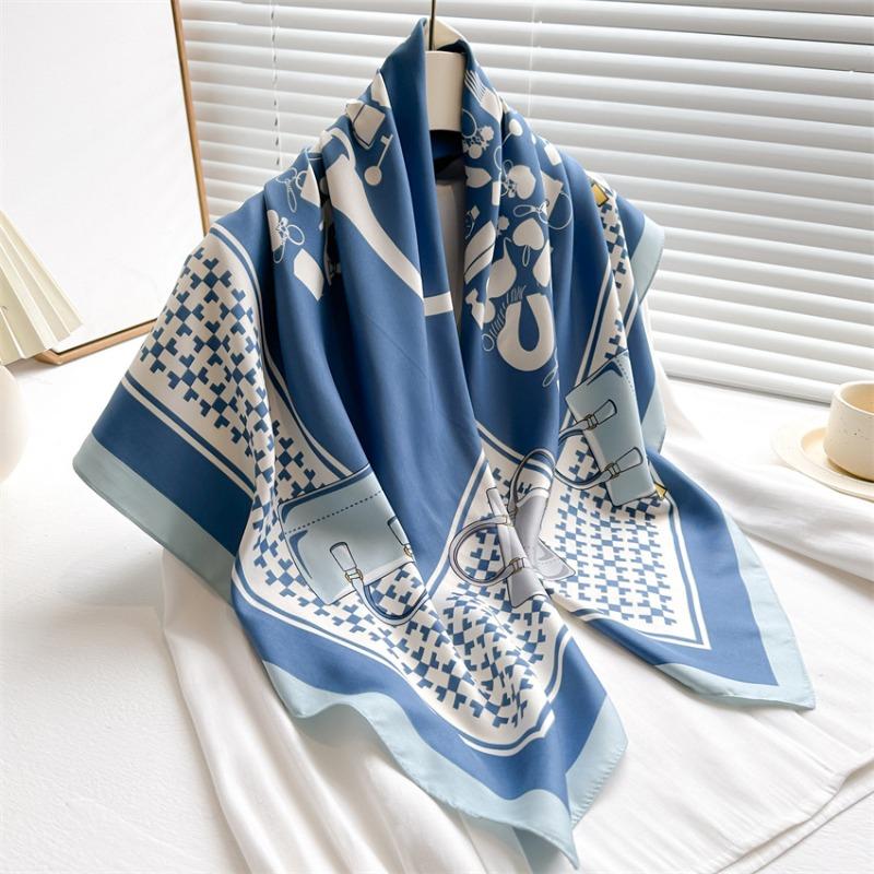 

Silk scarf - women s elegant printed korean style 90cm twill scarf shawl headscarf new arrival 90x90cm