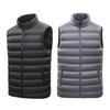 Men's Cotton Vest Can Store Light and Thin Stand-up Collar Jacket, Two-color Loose Vest Inside and Out