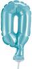 Foil Balloon for Cake, Number 0, Blue, 1pc
