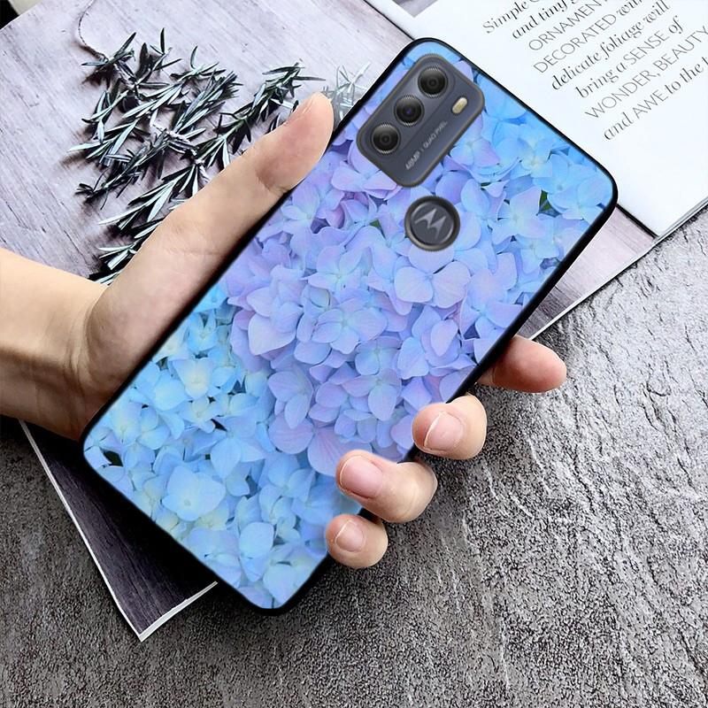 Etui na telefon z motywem hortensji dla Motorola Edge 50 40 Pro 40 30 Ultra Neo G Power G Stylus G Play E32 E20 E40