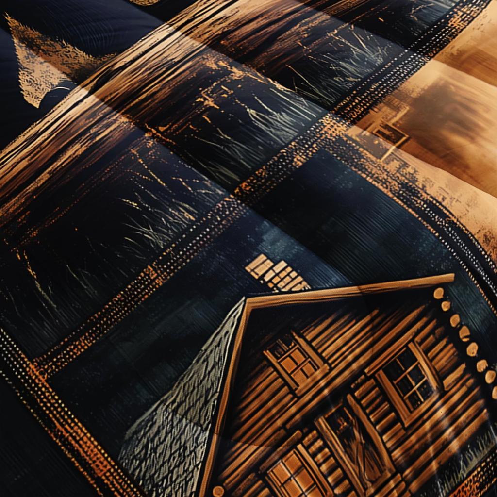 Black Bear Comforter Set Queen SizeRustic Bear Bedding Set for Kids Boys Girls3-Piece Wildlife Themed Hunting +2 Pillowcases