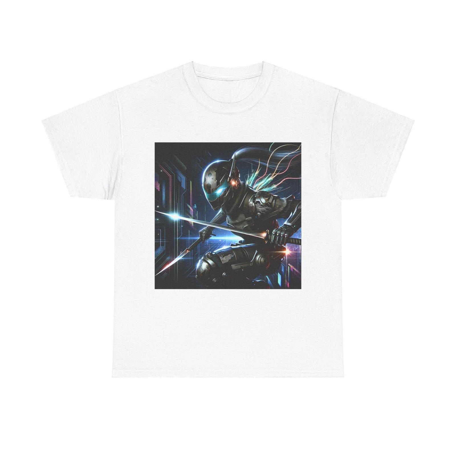 Unisex Adult T Shirt Cyber Huntress Futuristic Digital Artwork M