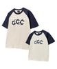 Geuleigaijeukeulleob 2-Type Raglan Color Block Ggc Logo T-Shirt Navy