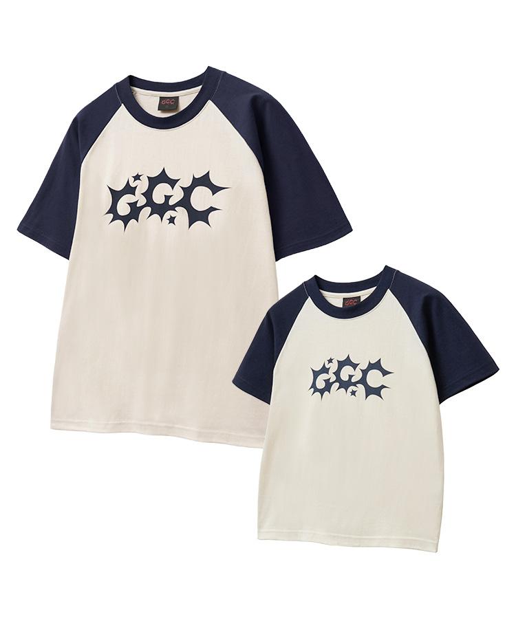Geuleigaijeukeulleob 2-Type Raglan Color Block Ggc Logo T-Shirt Navy