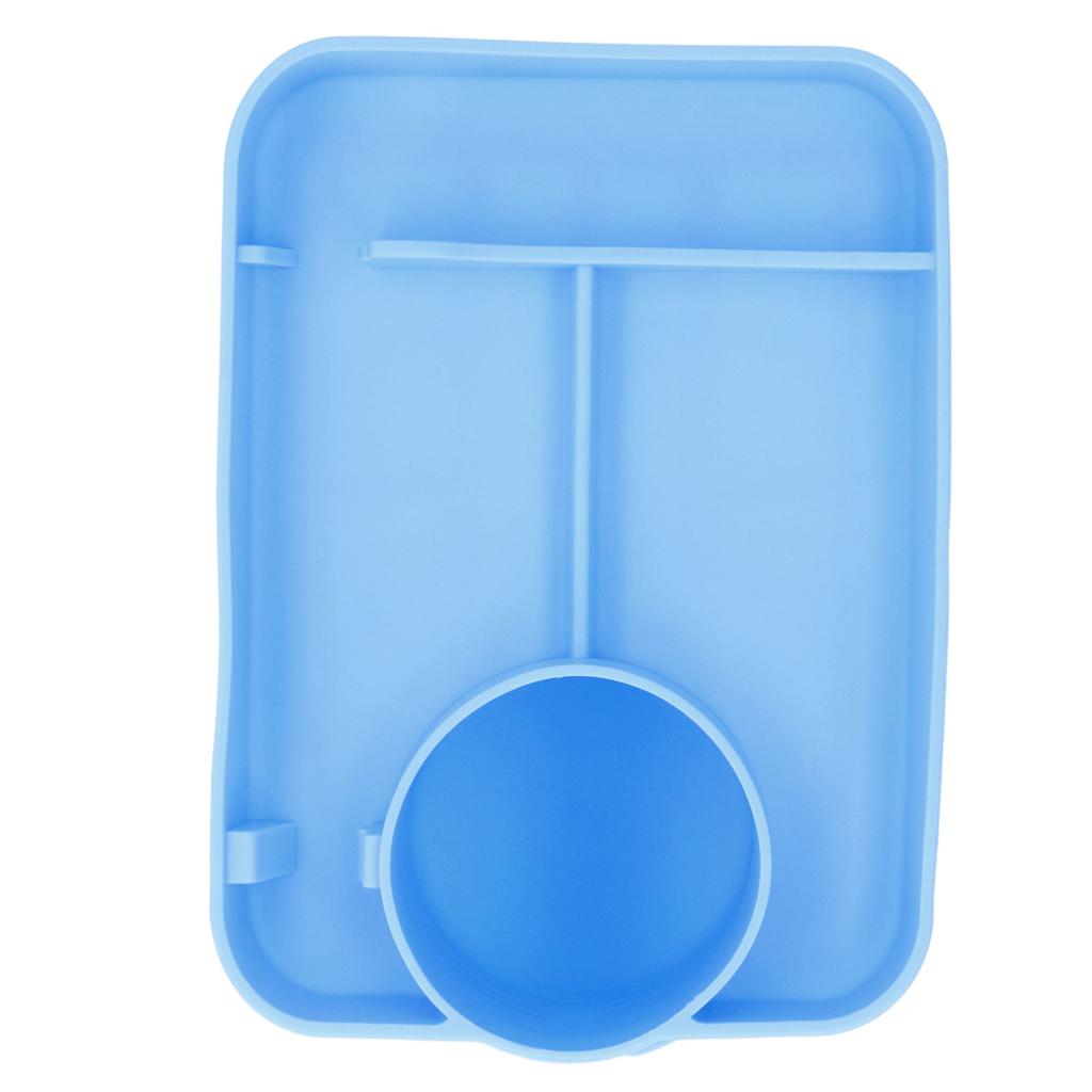 Bandeja de Carro para Bebê Bandeja de Lanche de Silicone para Carro Porta-Copos Multifuncional para Crianças Prato para Lanches e Bebidas
