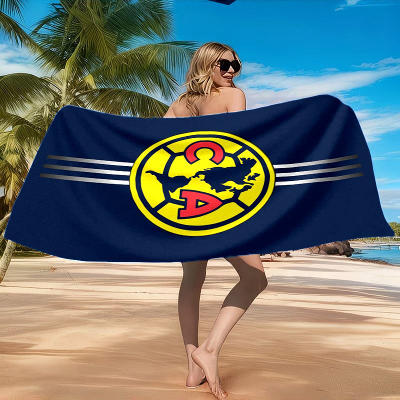 Club America Emblem Beach Towel, Quick-drying, Easy to Care for, Suitable for Both Fitness and Beach Vacations,Sports Essential