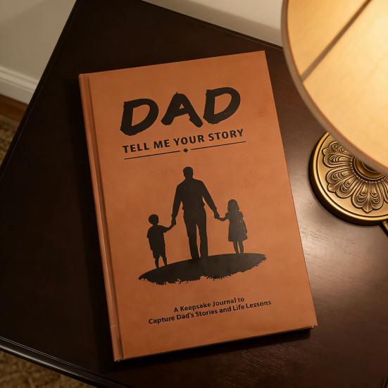 Guided Memory Journal for Fathers Dad I Want To Hear Your Story Journal with 250+ Thoughtful Questions White Elephant Gift for Father's Day Birthday