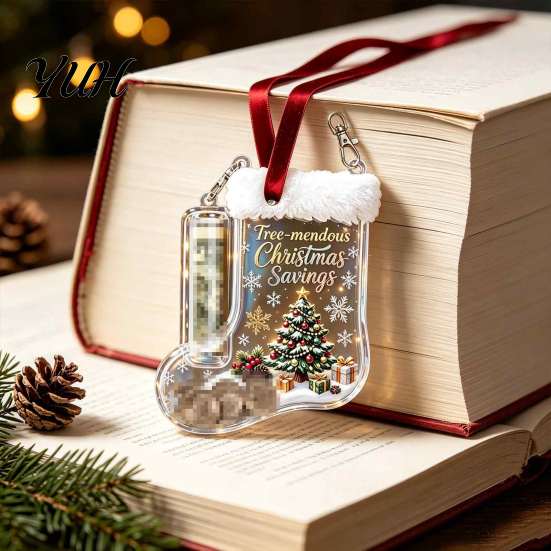 Christmas Party Gift for Friends Cash Stocking, Money Holder Hanging Ornament, Unique Funny Stocking Ornament Xmas Tree Decoration Reusable
