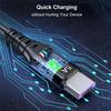 5A Micro USB Cable Fast Charging Phone USB Wire Cord Green LED Lighting USB Charger Data Cable 0.3/1/2/3M