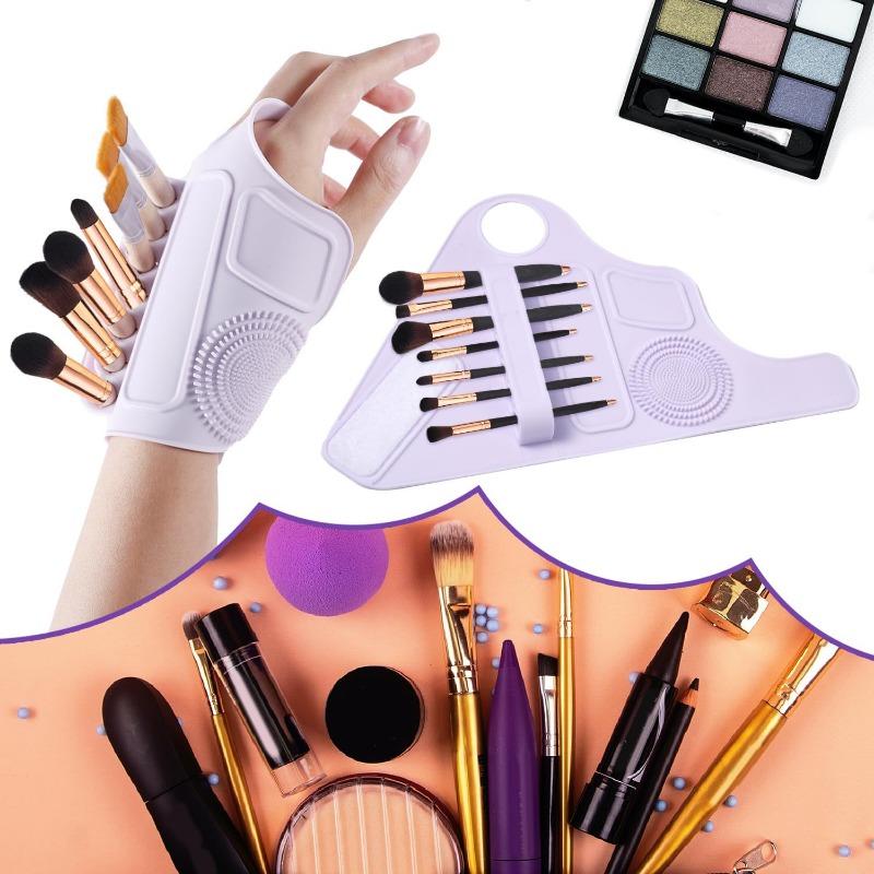 1PC Silicone Makeup Auxiliary Wrist Strap Multifunctional Makeup Brush Beauty Tool Strap Cleaning Area Wrist Strap