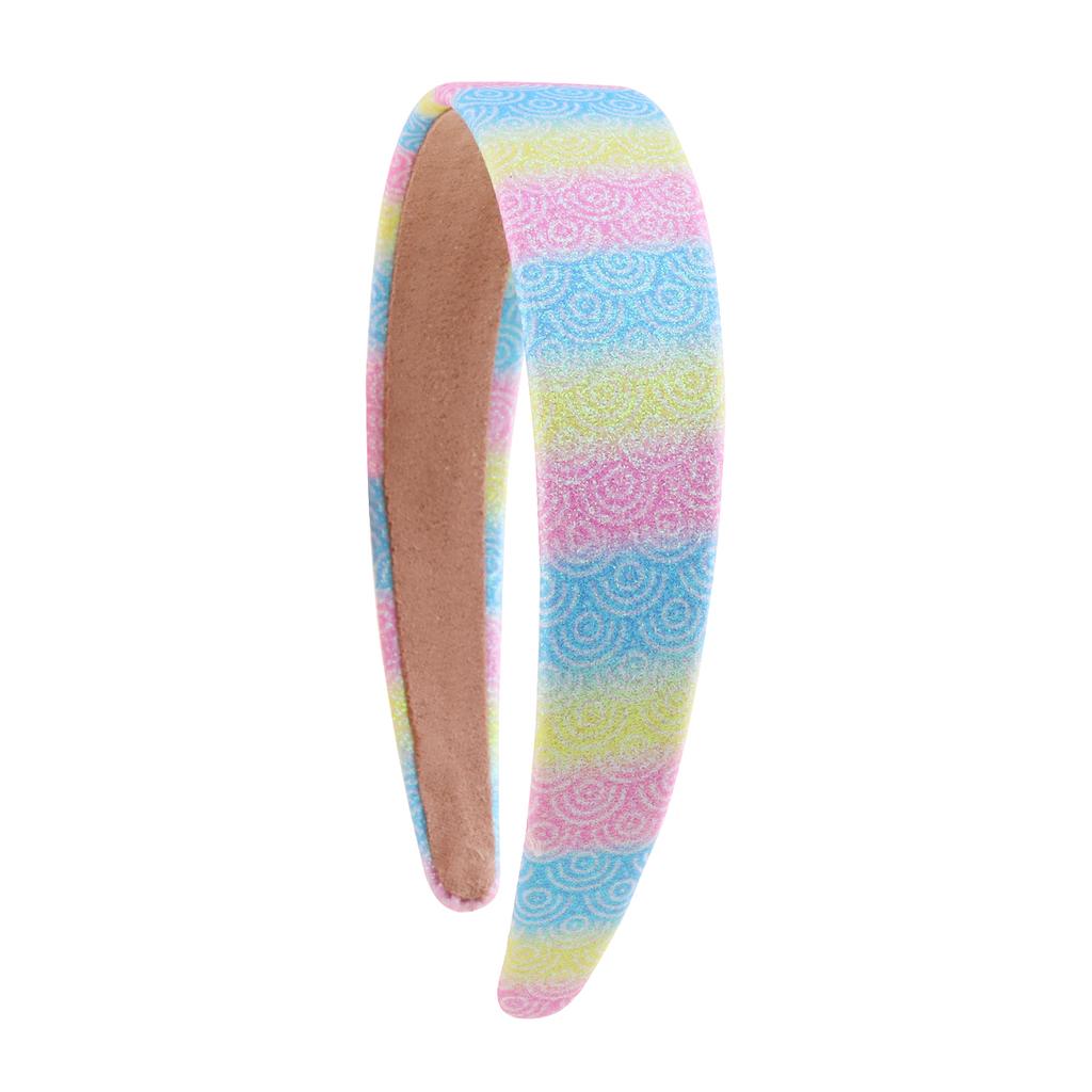 Brokatowe Opaski na Głowę dla Dziewczynek Księżniczki Błyszcząca Szeroka Opaska Dziecięca Śliczny Wzór Opaska Dziecięca Gruba Brokatowa Błyszcząca Dziecięca Włosy