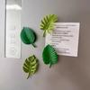4pcs Personalized and Fun Green Leaf Plant Refrigerator Magnets Cute Creative Fridge Photo Message Magnet Decorative