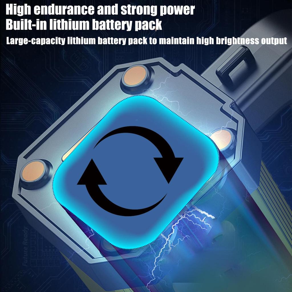 Handheld Flashlights Portable Searchlight Bright Flashlight For Construction Hiking Hunting Garage Fishing Travel Outdoors