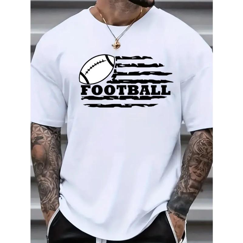 European Size [Plus Size Loose Fit T-Shirt] Relaxed Silhouette, Plus Size Men's Casual T-Shirt - Solid Color, Round Neck, Machine Washable Cotton
