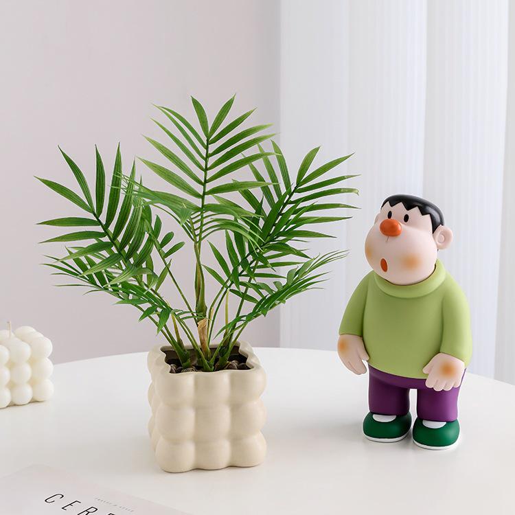 Nordic Bionic Green Faux Bonsai Plants - Indoor Tabletop Decor for Office & Living Room