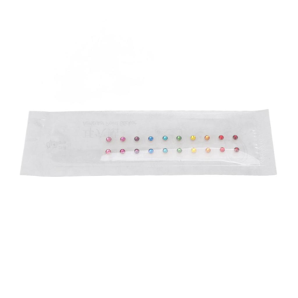 20 Sheet Crystal Acupuncture Ear Beads Patch Painless Clear Tape Acupressure Ear Press Bead Patch St