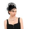 Elegant Mesh Fascinator Hat With Feathered And Flower Nonslip Headband For Women TeaParty and Masquerades Event Wear